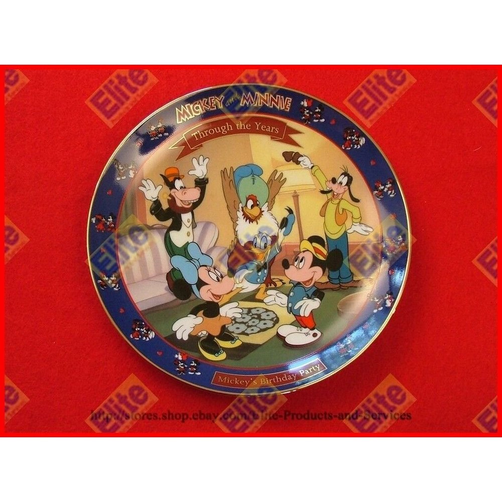 Mickey and Minnie: Through the Years "Mickey's Birthday Party" Bradford - NIB